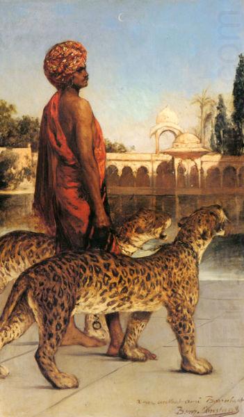 Jean-Joseph Benjamin-Constant Palace Guard with Two Leopards china oil painting image
